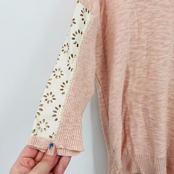 Moth Anthropologie Size Small Blush Pink Talise High Low Tunic Sweater - Picture 6 of 10